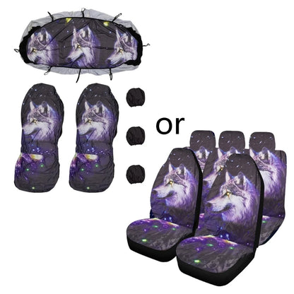 Car Seat Cover Universal Animal Wolf Printing Protectors Gifts For Men Boys