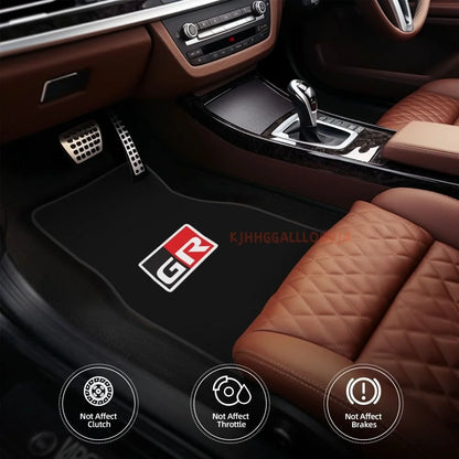 GR 4PCS Crystal Velvet Car Floor Mats Set of Four Anti Fouling Car Mats Carpet Anti Slip Car Floor Mats