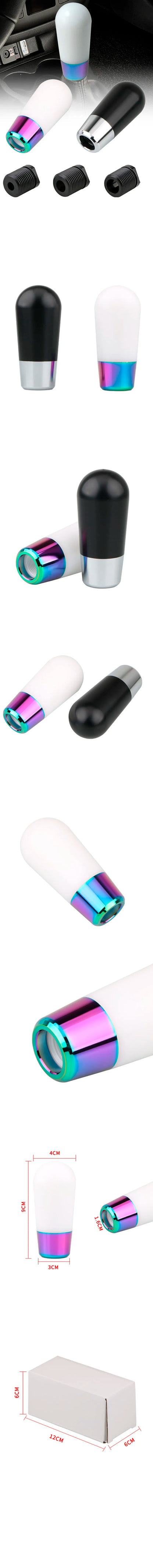 Acrylic car gear shift knob lever universal manual car gear shift knob adapter cool car hand handle ball white shift knob car