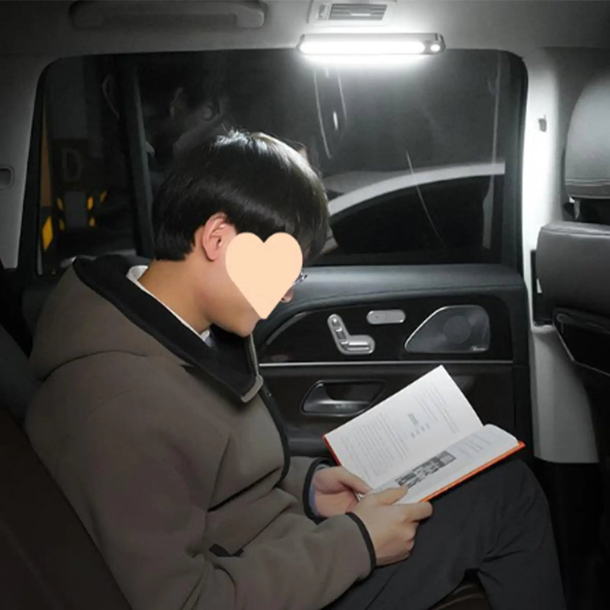 Car Trunk Light Automatic Rechargeable LED Tail Light Interior Bars High Brightness Auto Ceiling Lamp USB Dome Lighting for