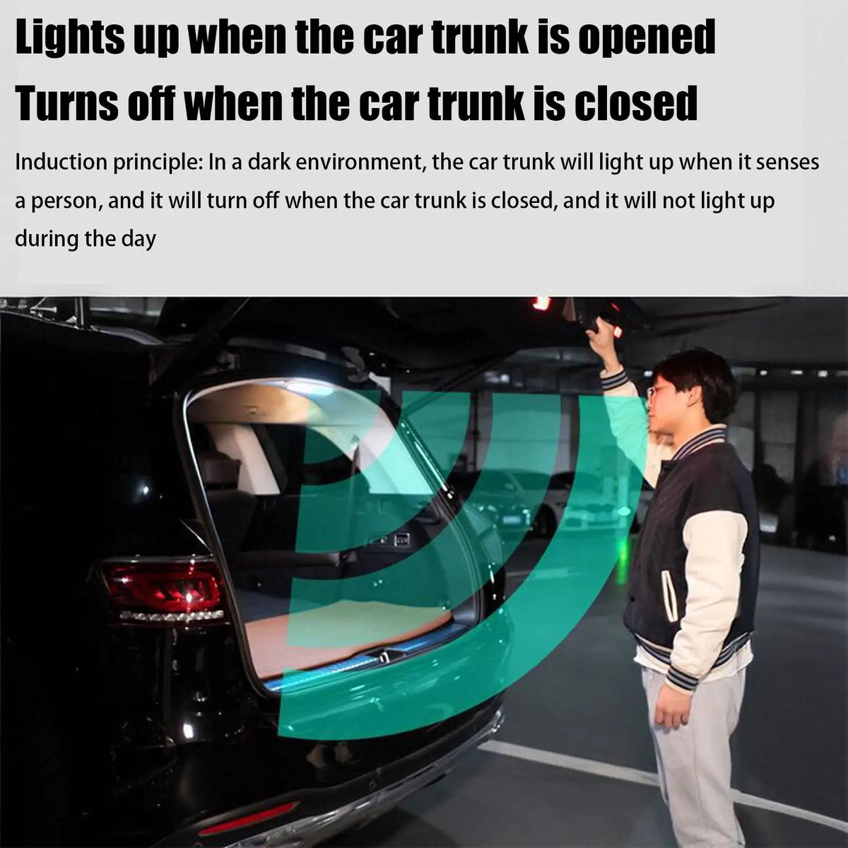 Trunk LED Light Strip Rechargeable Car Truck Lighting Interior Bars High Brightness Auto Ceiling Lamp USB Dome Lighting