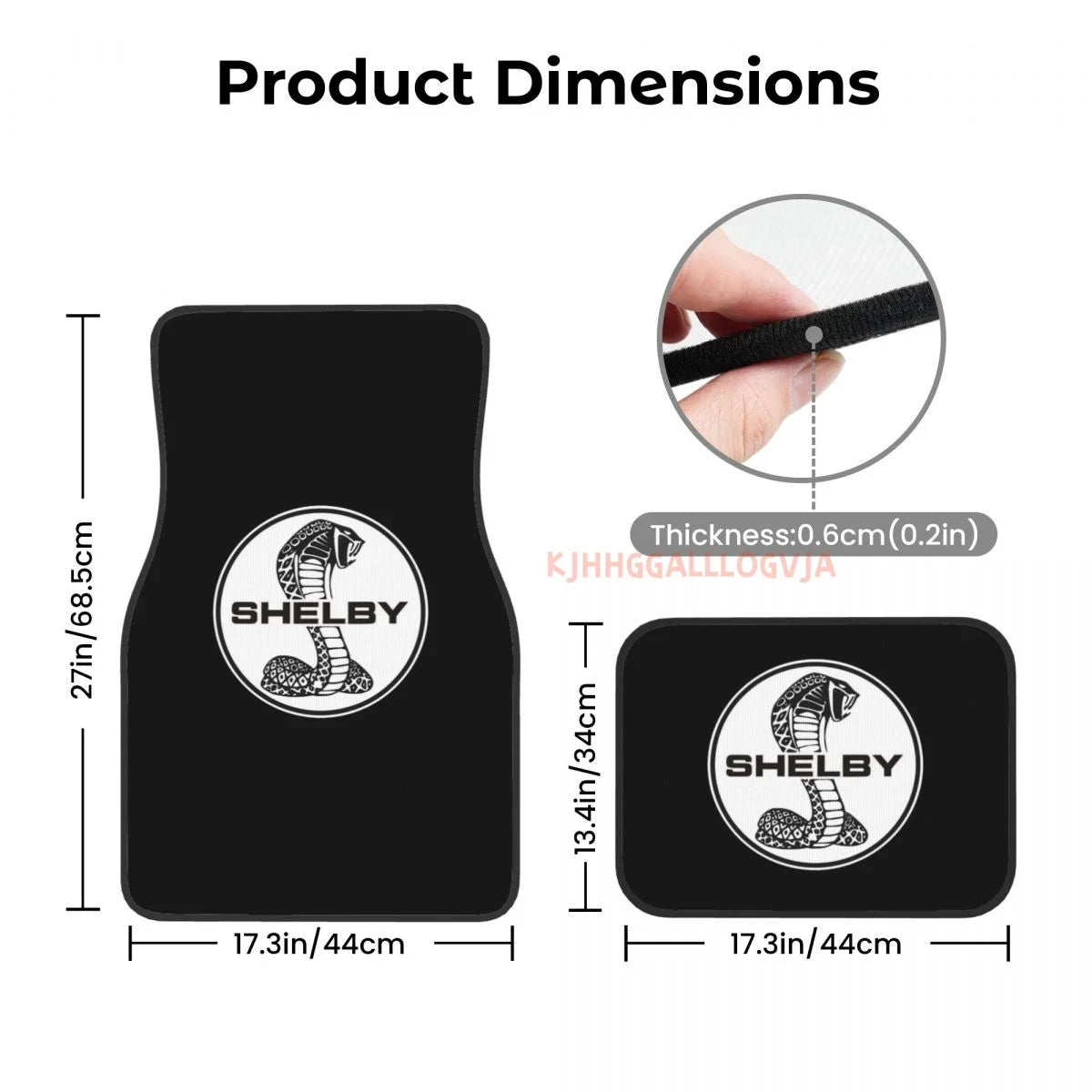 Shelby 4PCS Crystal Velvet Car Floor Mats Set of Four Anti Fouling Car Mats Carpet Anti Slip Car Floor Mats