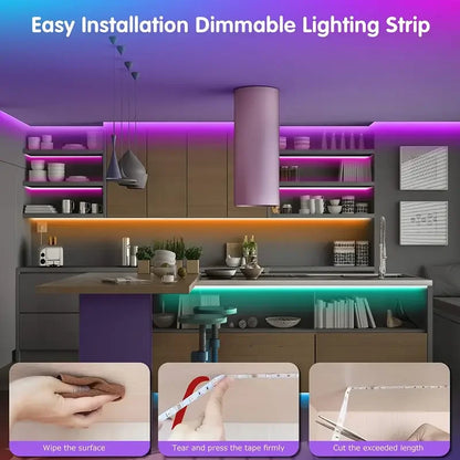 RGB LED Strip Lights with 44-Key Remote Control for Home Bedroom Party Decor TV Backlight Wall Room 1m 3m 5m 10m 20m 30m 40mTape