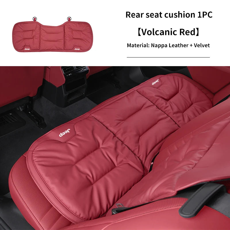 Car Velvet Cushion Vinter Leather Backrest Seat Cover Accessories For Jeep Grand Cherokee Compass Patriot Renegade Wrangler Libe