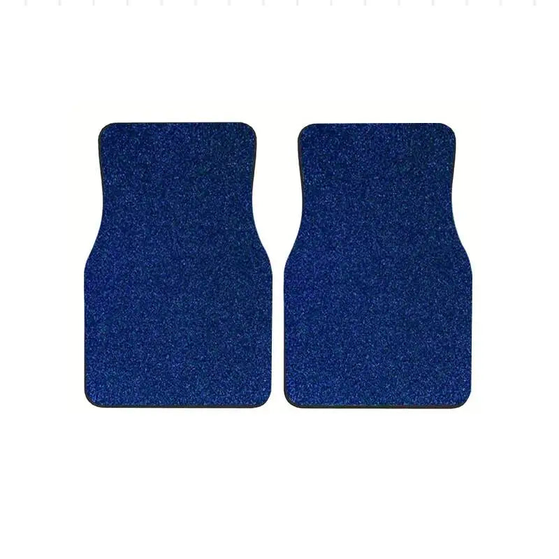 Universal Car Floor Mats Set of 4 Blue Texture Non-Slip Waterproof Auto Carpet Easy Clean Interior Accessory for Sedan SUV