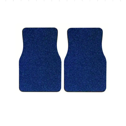 Universal Car Floor Mats Set of 4 Blue Texture Non-Slip Waterproof Auto Carpet Easy Clean Interior Accessory for Sedan SUV