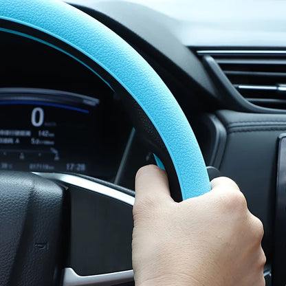 Summer Silicone Car Steering Wheel Cover, Non-Slip Universal Fit for Most Vehicles, Anti-Sweat Driving Accessory