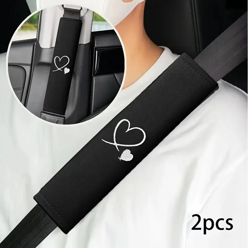 Love Car Seat Belt Cover - Soft And Comfortable Shoulder Pad Protector, Enhances Driving Experience, Suitable For All Car Models