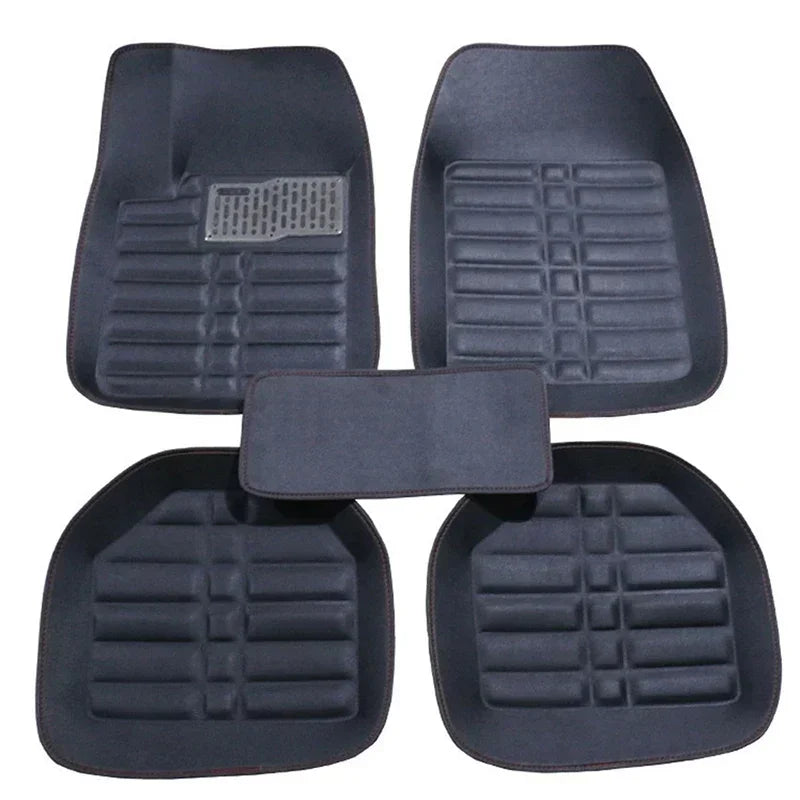 Universal 5Pcs Car PU Leather Durable Floor Mats Auto Anti-Slip Mat Car Styling Interior Auto Floor Mats Car Interior Accessorie
