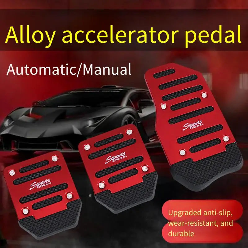 3 Pcs Manual Anti-Slip Car Pedals - Ergonomically Designed, Durable, Suitable For Throttle, Brake, Clutch Pedal  Car Accessories