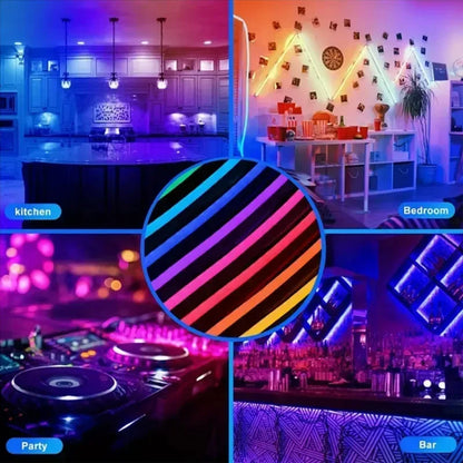 RGB Flexible LED Strip Lights USB Neon Rope Lights Remote App Control Music Sync Color Change Gaming Room Party Decor DIY Design