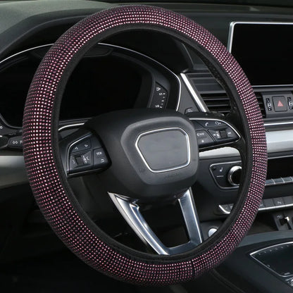 Crystal Car Steering Wheel Cover Bling Diamond Car Steering Wheel Cover RhinestonesAuto Interior Decoration Accessories