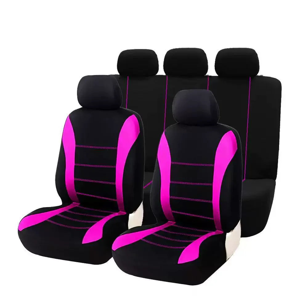 Universal Full Set Car Seat Covers Polyester & Jacquard Fabric, Airbag Compatible, Universal for Most Cars, SUVs, and Trucks