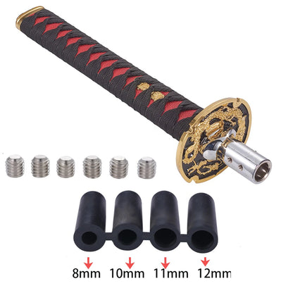 Universal Car Gear Shift Knob Katana Samurai Sword Shift Knob Aluminum Shifter Lever With Adapters Gear Shift Knob 10/15/26cm