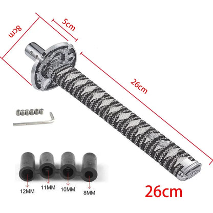 Universal Car Gear Shift Knob Katana Samurai Sword Shift Knob Aluminum Shifter Lever With Adapters Gear Shift Knob 10/15/26cm