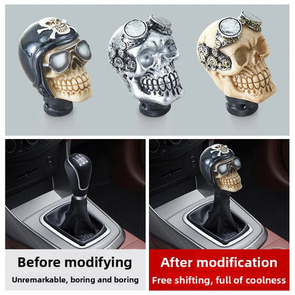 LED Lamp Shift Knob Skeleton Personalized Modification Sports Rod Gear Rod Universal Manual Head Rod Automotive Parts