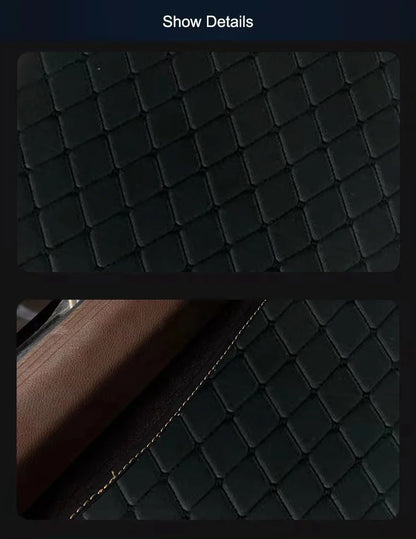 Car Floor Mats 4PCS Universal PU Leather Waterproof Auto Foot Pad Protector Carpet Front and Rear Mats Set Auto Accessories