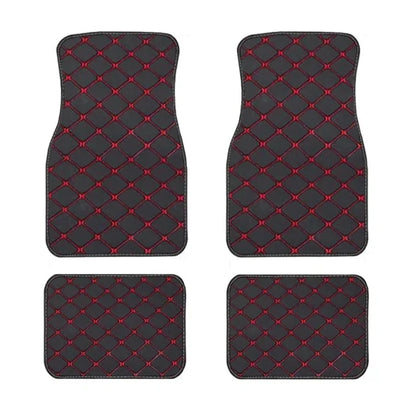 4 pcs Waterproof Leather Car Floor Mats Universal Auto Foot Pad Protector Automobile Interior Carpet Accessories Interior
