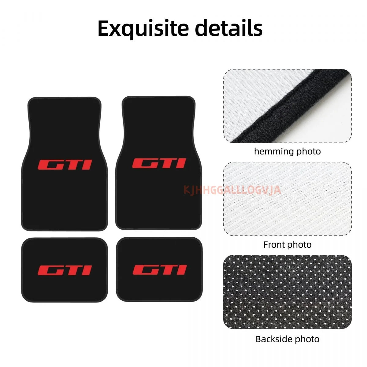 Emblems 4PCS Crystal Velvet Car Floor Mats Set of Four Anti Fouling Car Mats Carpet Anti Slip Car Floor Mats