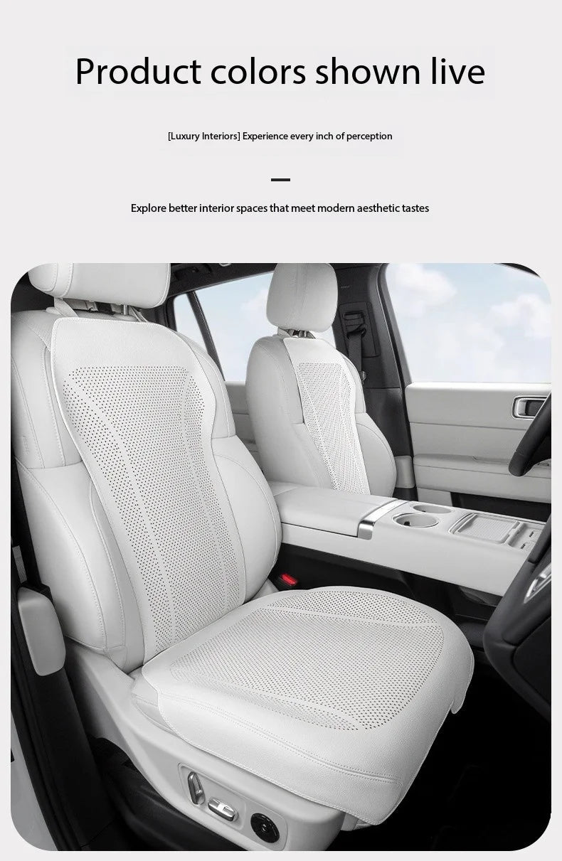 Breathable Leather Car Seat Cover Universal Front Seat Protection Cushion Luxury Car Interior Backrest Support Mat Accessories