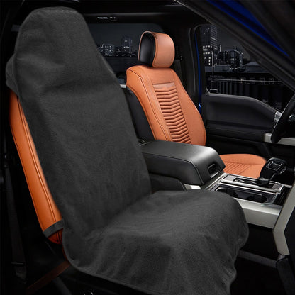 1Pcs Car Seat Cover Universal Auto Breathable Cushion Waterproof Towel Cloth Car Seat Protector with Adjustable Elastic Strap