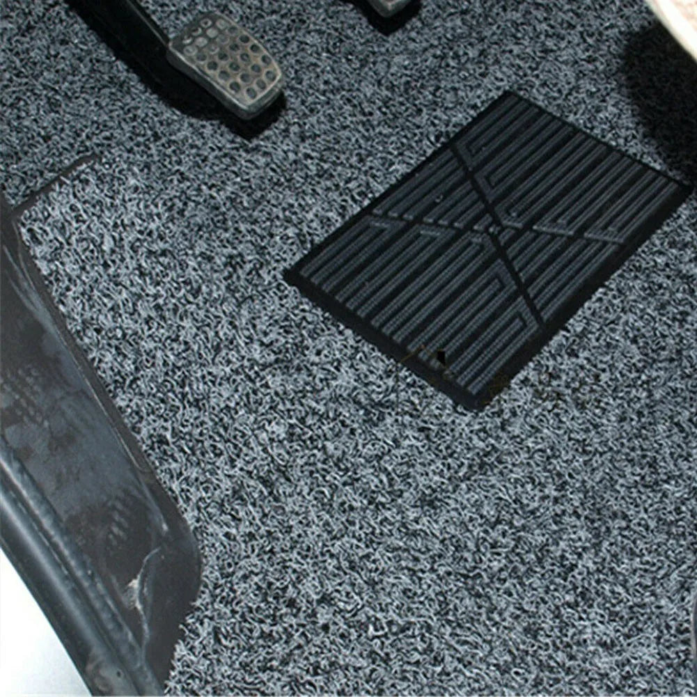 Universal Car Carpet Plate Floor Pad Heel Foot Mat Pedal Patch Cover Black PVC Waterproof Anti-Skid Pad Automobile Accessories