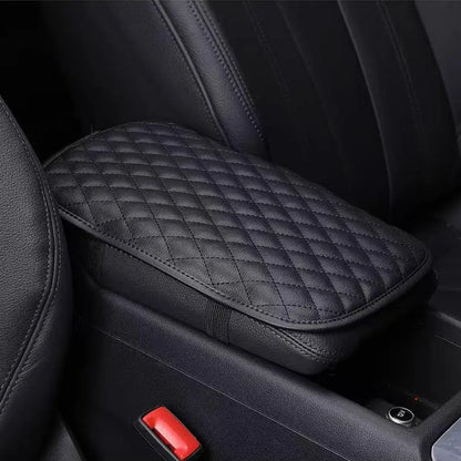 Universal Car Armrest Pad, Center Console Armrest Cover Cushion, PU Leather interior Protective Mat for Most Vehicles Auto Acces