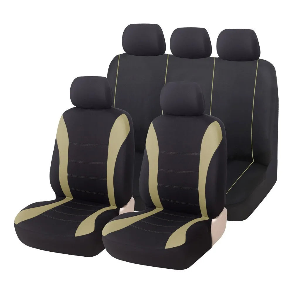 Universal Full Set Car Seat Covers Polyester & Jacquard Fabric, Airbag Compatible, Universal for Most Cars, SUVs, and Trucks