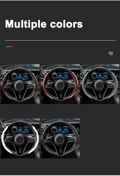 Steering Wheel Cover Anti Slip Leather Steering For Hyundai I30 Ix35 Santa Fe Sport IX45 EQUUS X25 I35 I10 I30 Solaris Tucson