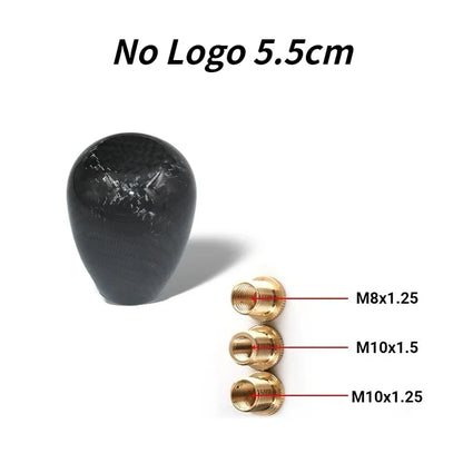 Racing Real Carbon Fiber Gear Shift Knob Knob 5th 6th Speed Handle Knob with For Converting Automatic Gear Into Manual Gear