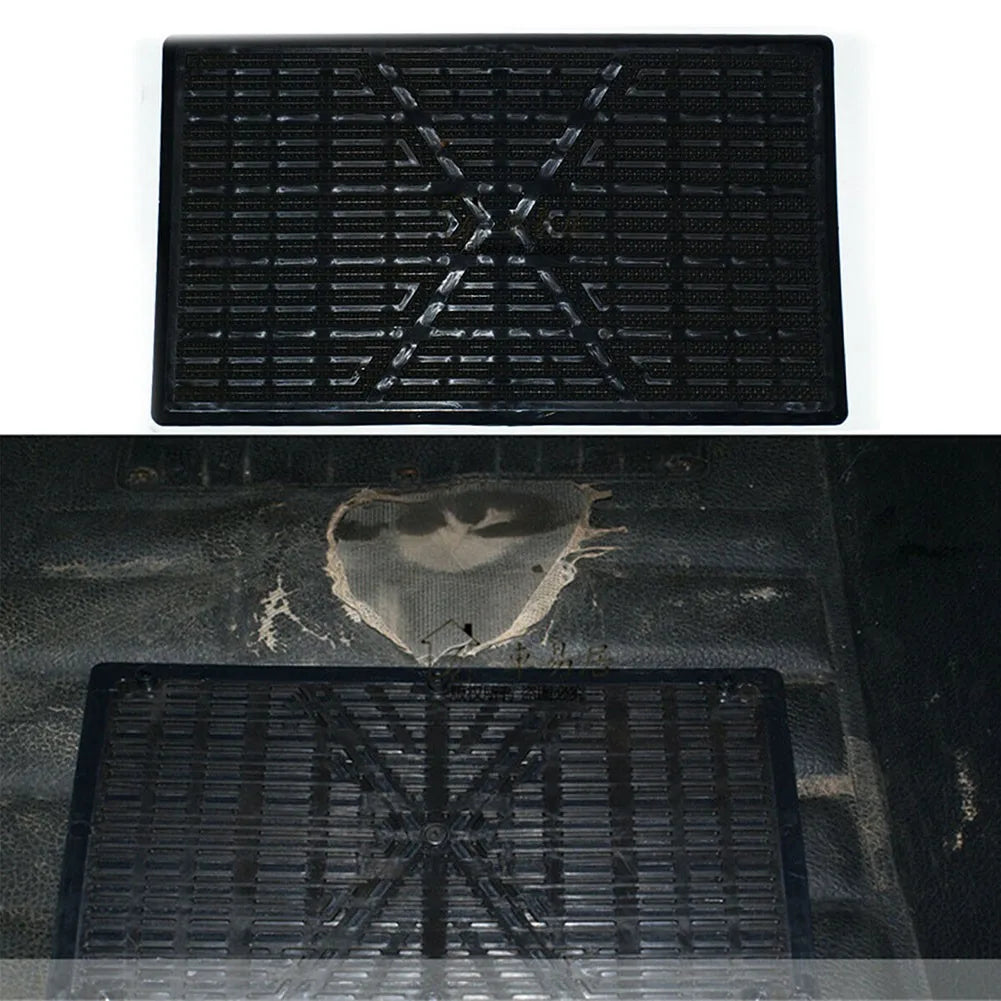 Universal Car Carpet Plate Floor Pad Heel Foot Mat Pedal Patch Cover Black PVC Waterproof Anti-Skid Pad Automobile Accessories