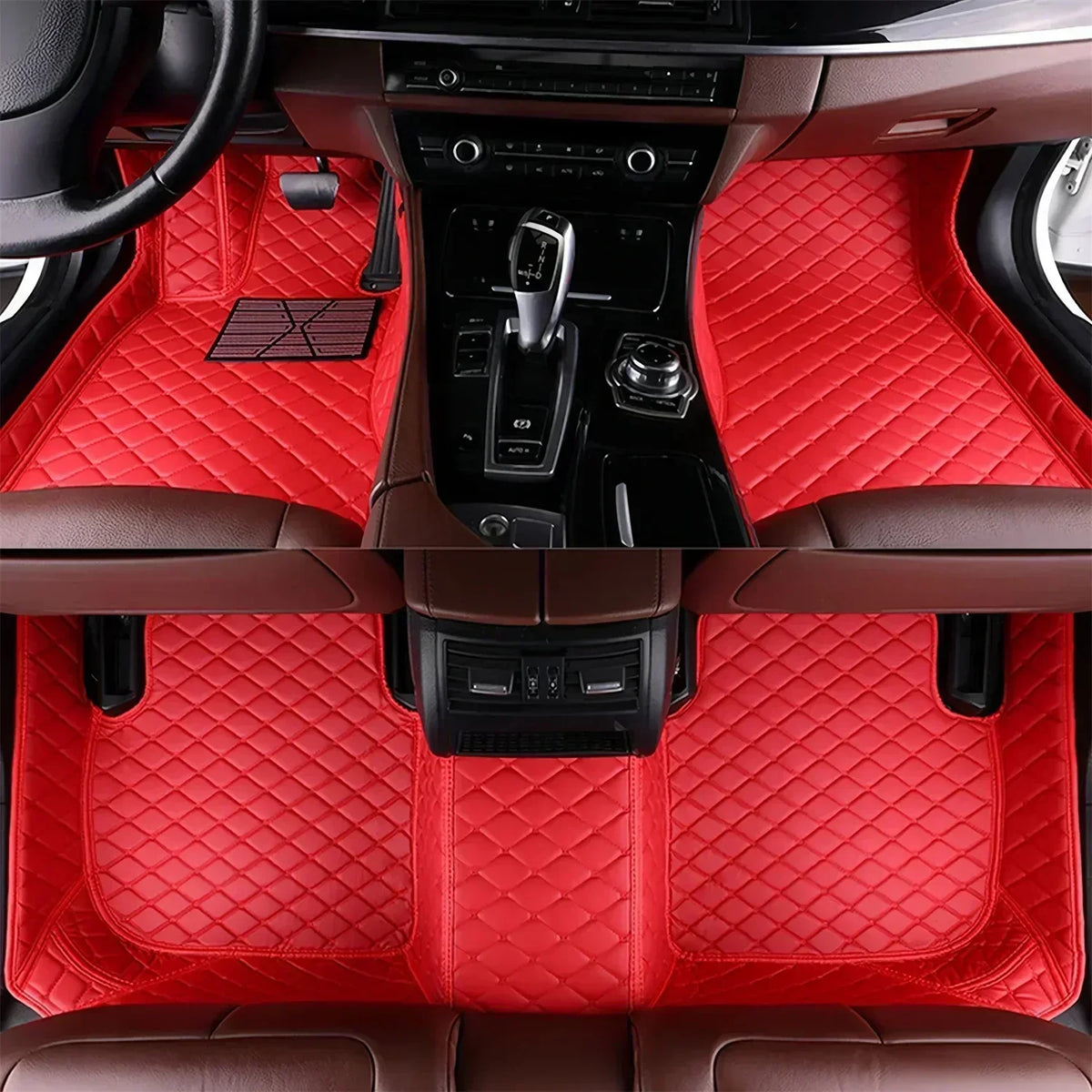 Leather Car Floor Mats For Seat Leon MK3 2012 2013 2014 2015 2016 2017 2018 2019 2020 All Weather Waterproof Car Floor Mats