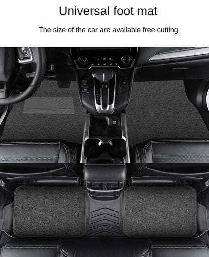 PVC Plush Car Floor Mats Non-Slip Wear-Resistant Easy-Clean Car Carpet Velcro Backed Car Floor Mats Suitable For All Seasons