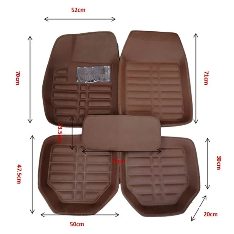 Universal 5Pcs Car PU Leather Durable Floor Mats Auto Anti-Slip Mat Car Styling Interior Auto Floor Mats Car Interior Accessorie