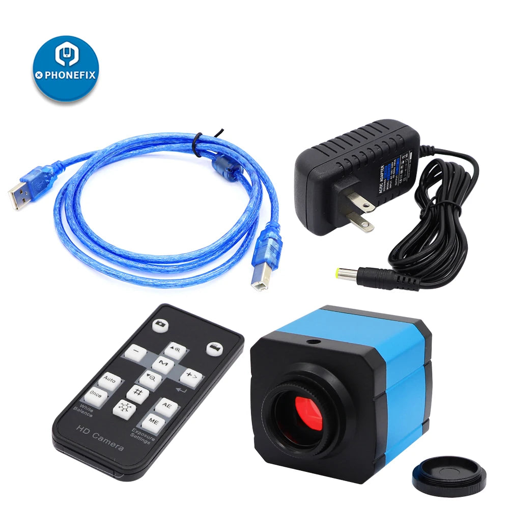 Microscopic Camera Digital Video HDMI Trinocular Microscope Camera 51MP 48MP 38MP VGA HDMI HD USB-C for Phone Electronic Repair