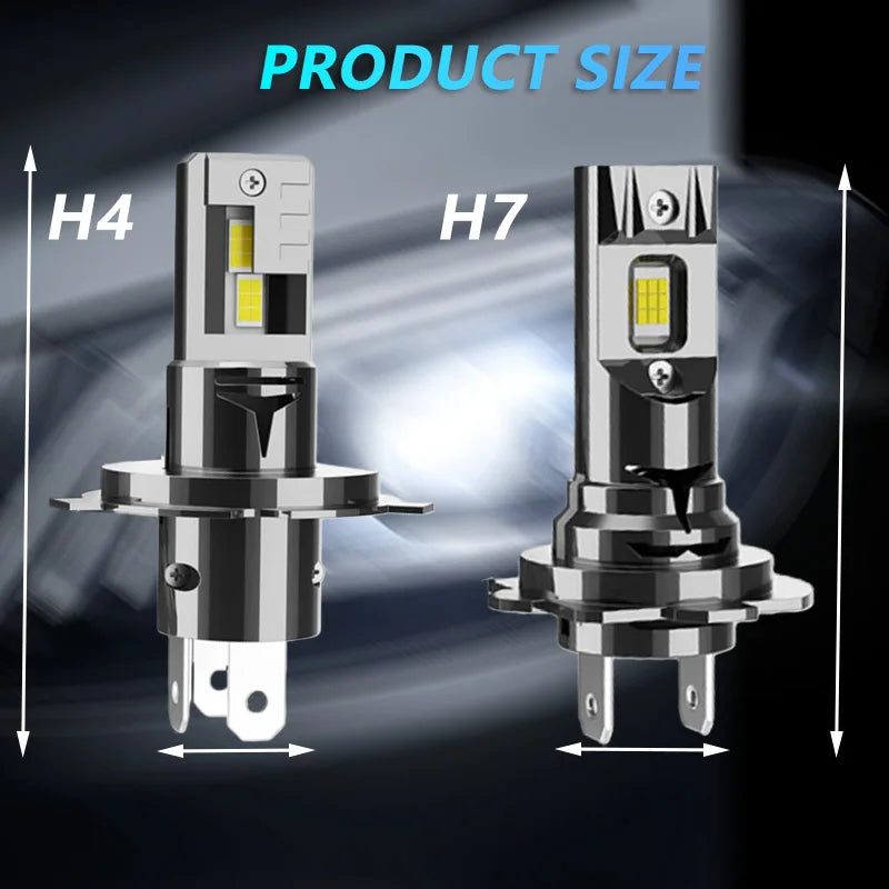 Lâmpada LED H7/H4 Canbus Super Brilhante - Sem Fio