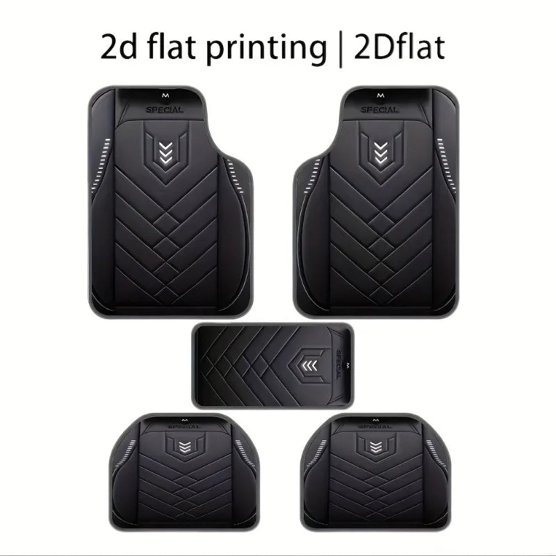 5pcs Car Floor Mats - Anti Dirty and Wear-Resistant Floor Mat, Fit for Most Vehicles, Durable Polyester, Fits for Home & Car Use