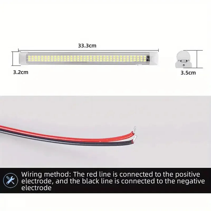 108LED Car Interior Led Light Bar With ON/OFF Switch 12V 24V Trunk Lamp For Lorry Truck Camper Boat RV Car Interior Dome Light
