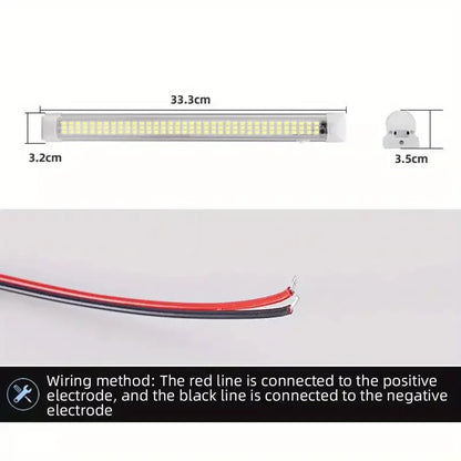 108LED Car Interior Led Light Bar With ON/OFF Switch 12V 24V Trunk Lamp For Lorry Truck Camper Boat RV Car Interior Dome Light