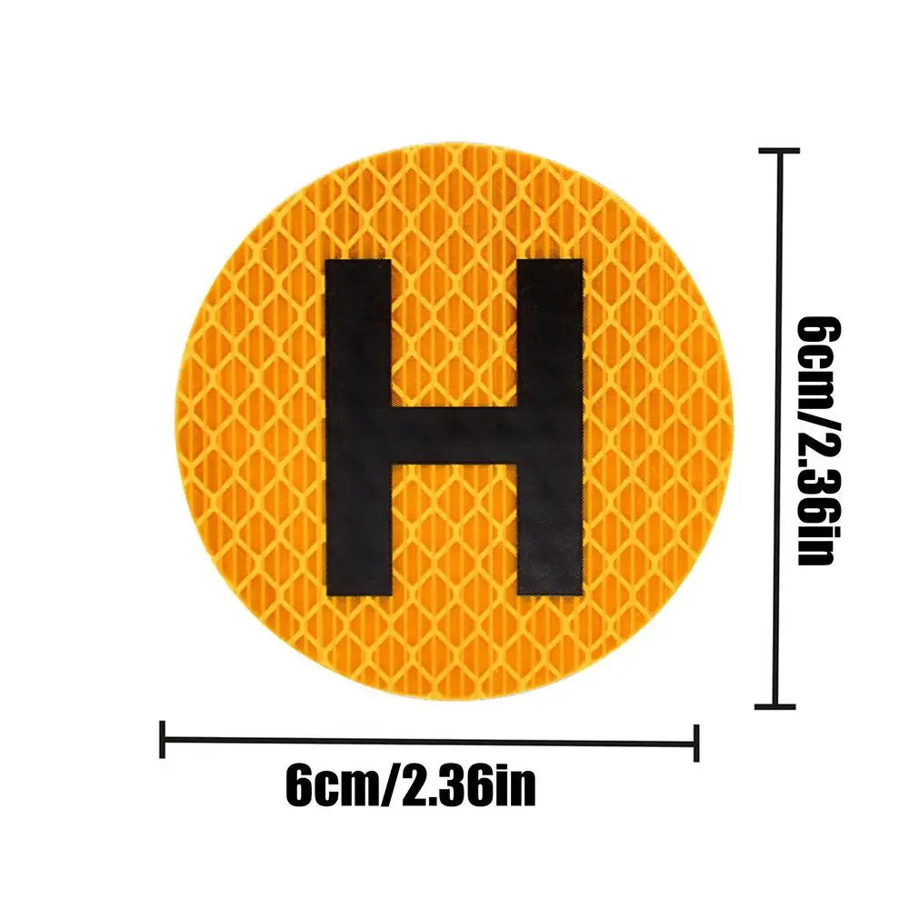 Automotive Emblem Decals Magnetic Car Stickers With H Sign 6cm Vehicle Historical Badge For Windscreen Door Window