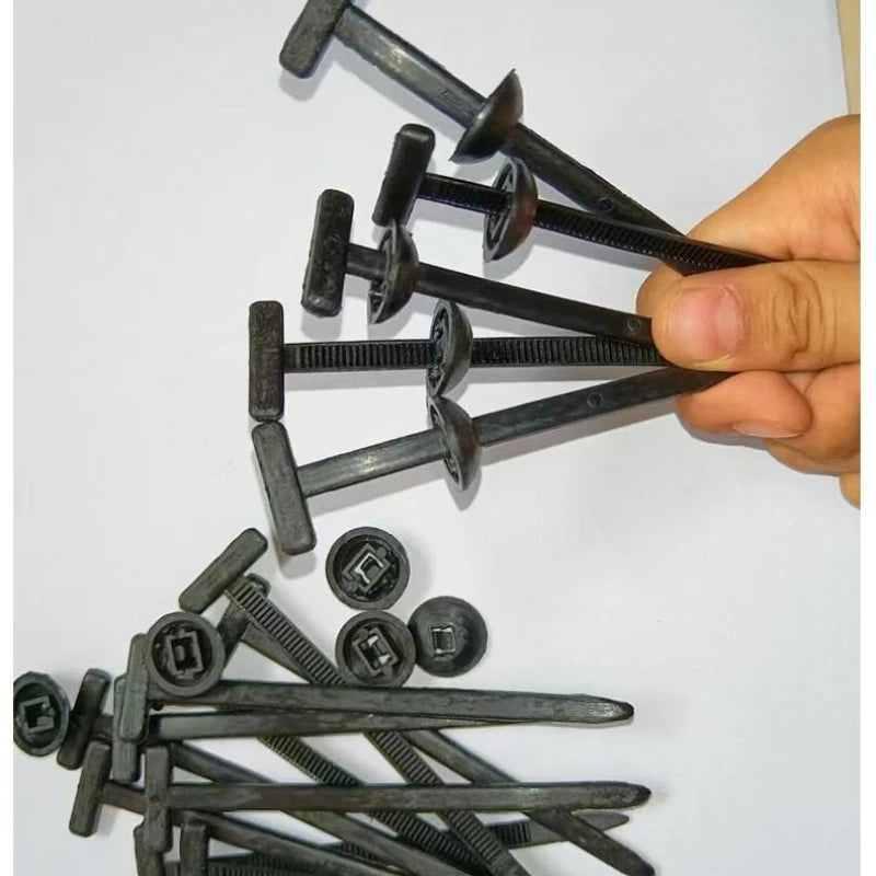 Universal Nylon Cable Tie Buckle Auto Fastener Screw Replacement Clip Car Fender Trunk Engine Guard Panel Wire Management Secure