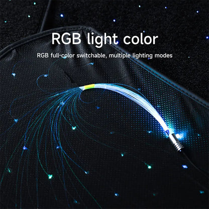 2025 latest illuminated car floor MATS, General Starry Sky car floor MATS, Fiber Starlight car carpet 4-piece set interior modif