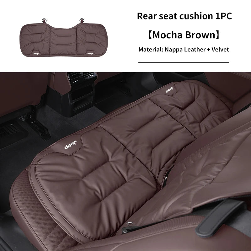 Car Velvet Cushion Vinter Leather Backrest Seat Cover Accessories For Jeep Grand Cherokee Compass Patriot Renegade Wrangler Libe