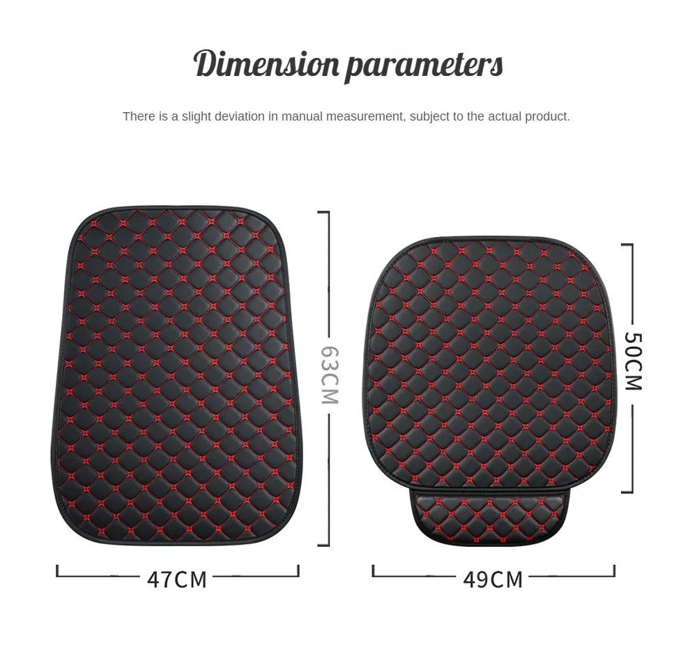 PU Leather Car Seat Cover Universal Minimalism Soft Seat Cushion Protective Cover with Storage Pocket Car Interior Accessories