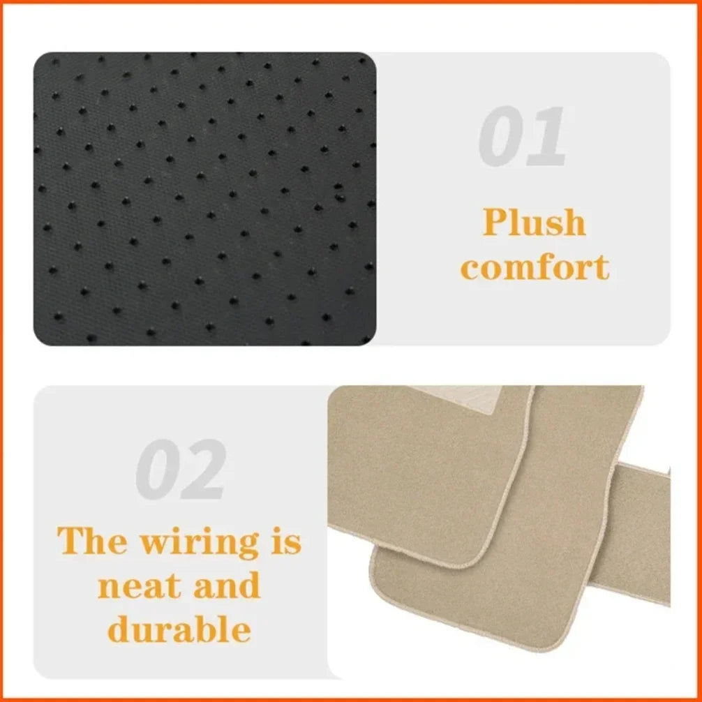 Car Floor Mats Universal Carpet 4PCS Full Set Car Floor Mat For Auto Foot Pads Automobile Carpet Cover Universal Car Styling