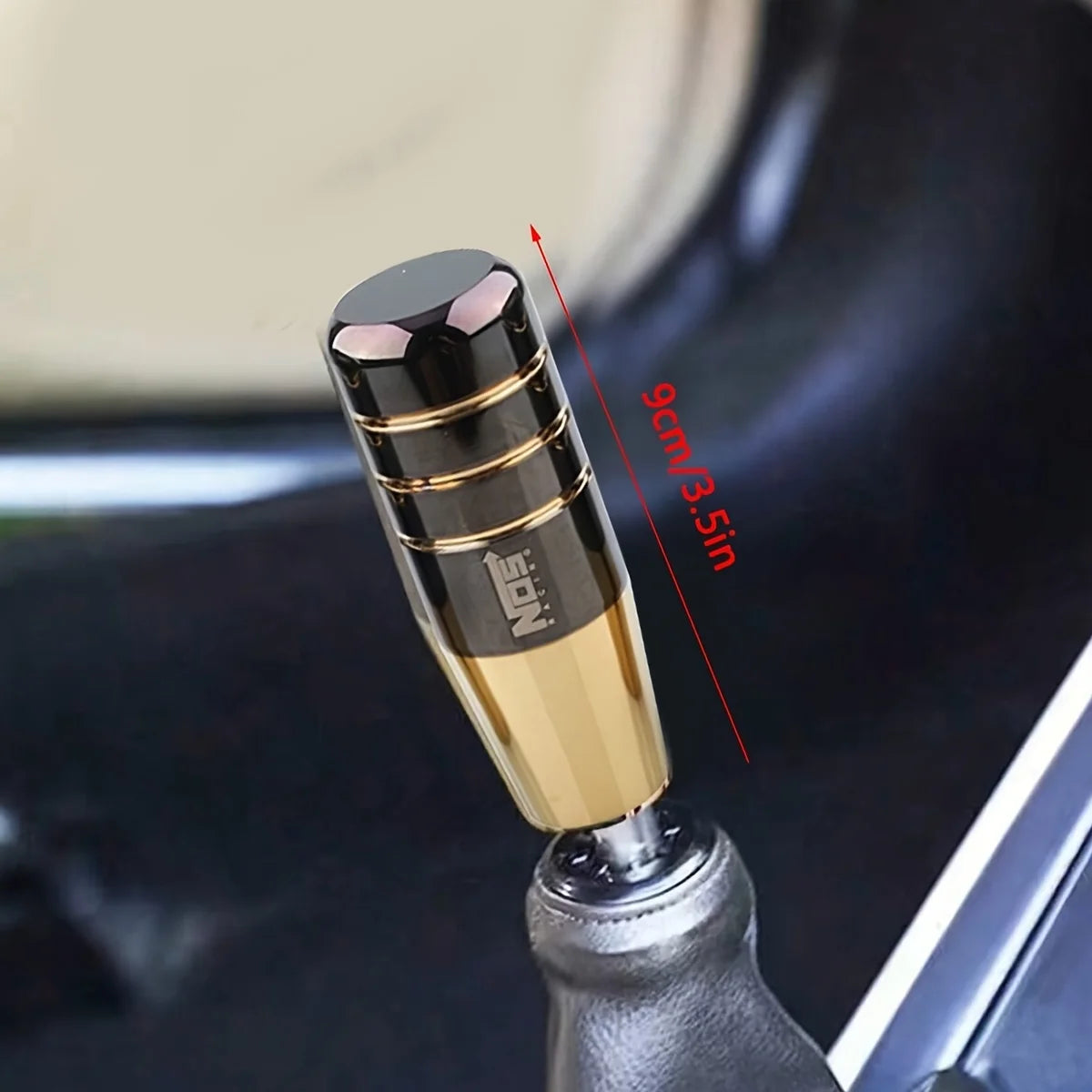 1pc 5.12-inch Aluminum Alloy JDM-style Shift Knob - Suitable for Both Manual and Automatic Transmission Cars. Featuring an Ergon