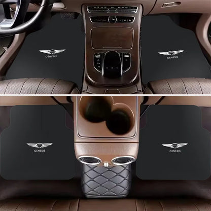 Car Floor Mat Front & Rear Automotive Carpet Floor Mats Universal For Genesis G80 GV70 GV80 GV60 G70 Essentia Neolun G90 GV90﻿﻿