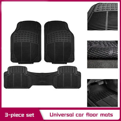 Car Floor Mats for All Weather Rubber 3pc Set Tactical Fit Heavy Duty Black Universal car floor mats Auto Accessories Tuning