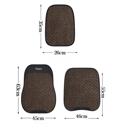 Breathable Linen Car Seat Cushion Comfortable and Wearable Car Seat Cover Universal Fits Most Cars - 1 Unit