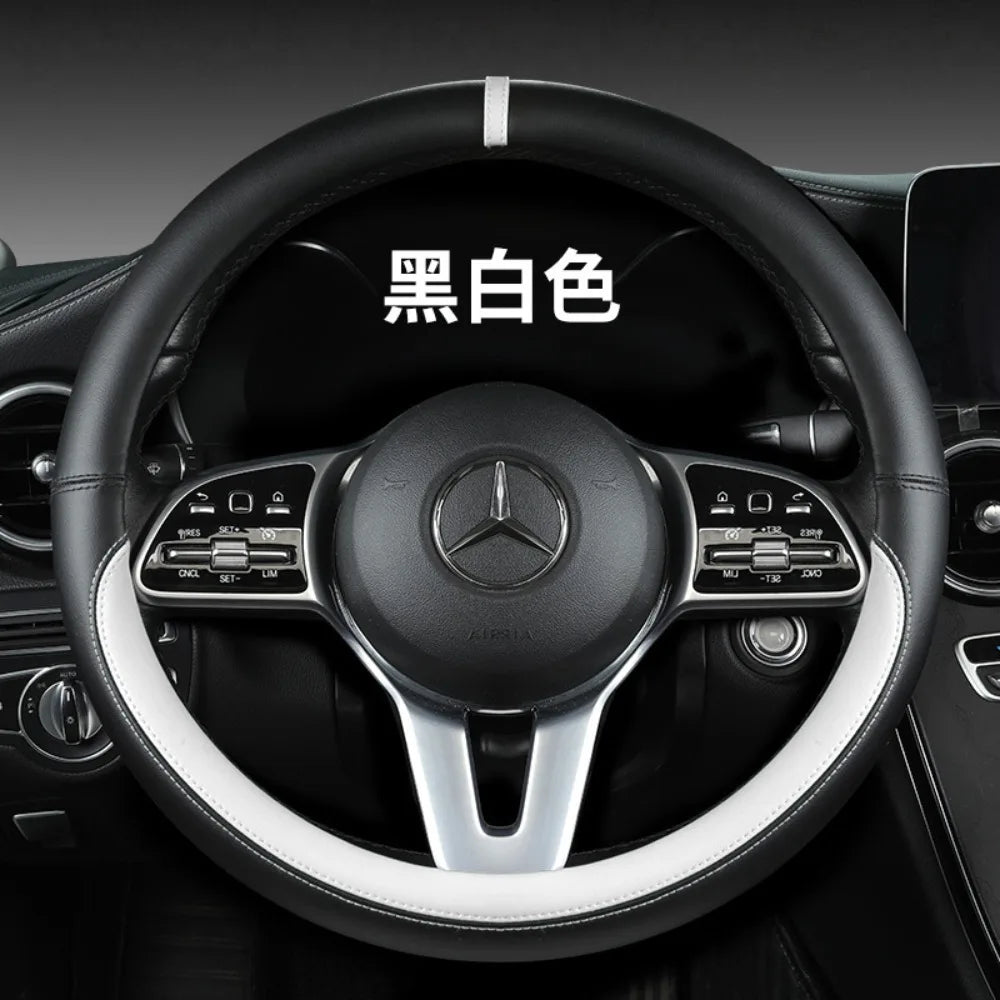 Universal Car Steering Wheel Cover Breathable Anti Slip Car Decoration 37-38cm Steering Wheel Cover Accessories